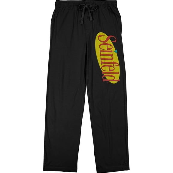 Seinfeld Logo Men's Black Sleep Pajama Pants-XXL