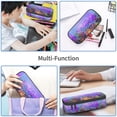 thumbnail image 6 of Uemuo Colorful Purple Cosmos Flower Printed Large Pencil Case, Big Capacity Pencil Pouch Stationery Pen Bag, Storage High Capacity Bag Pouch Holder Box Organizer, Marker Pen Case, 6 of 9