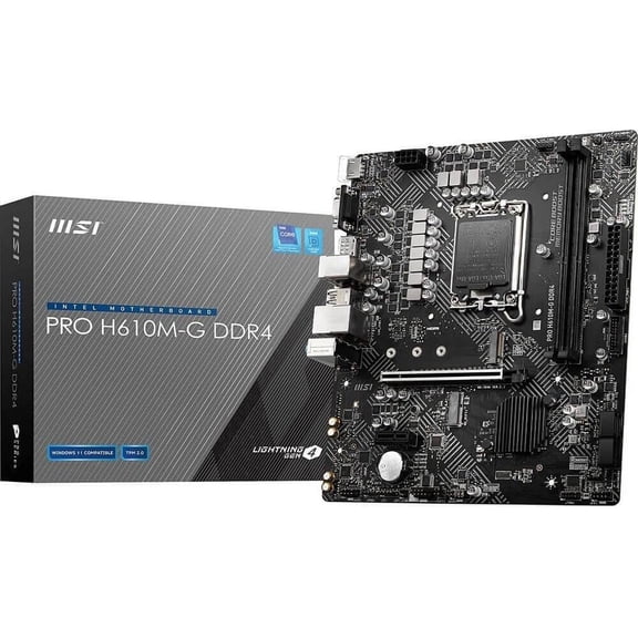 MSI H610M-G DDR4 Desktop Motherboard - Intel H610 Chipset - Socket LGA-1700 - Micro ATX (proh610m-gddr4)