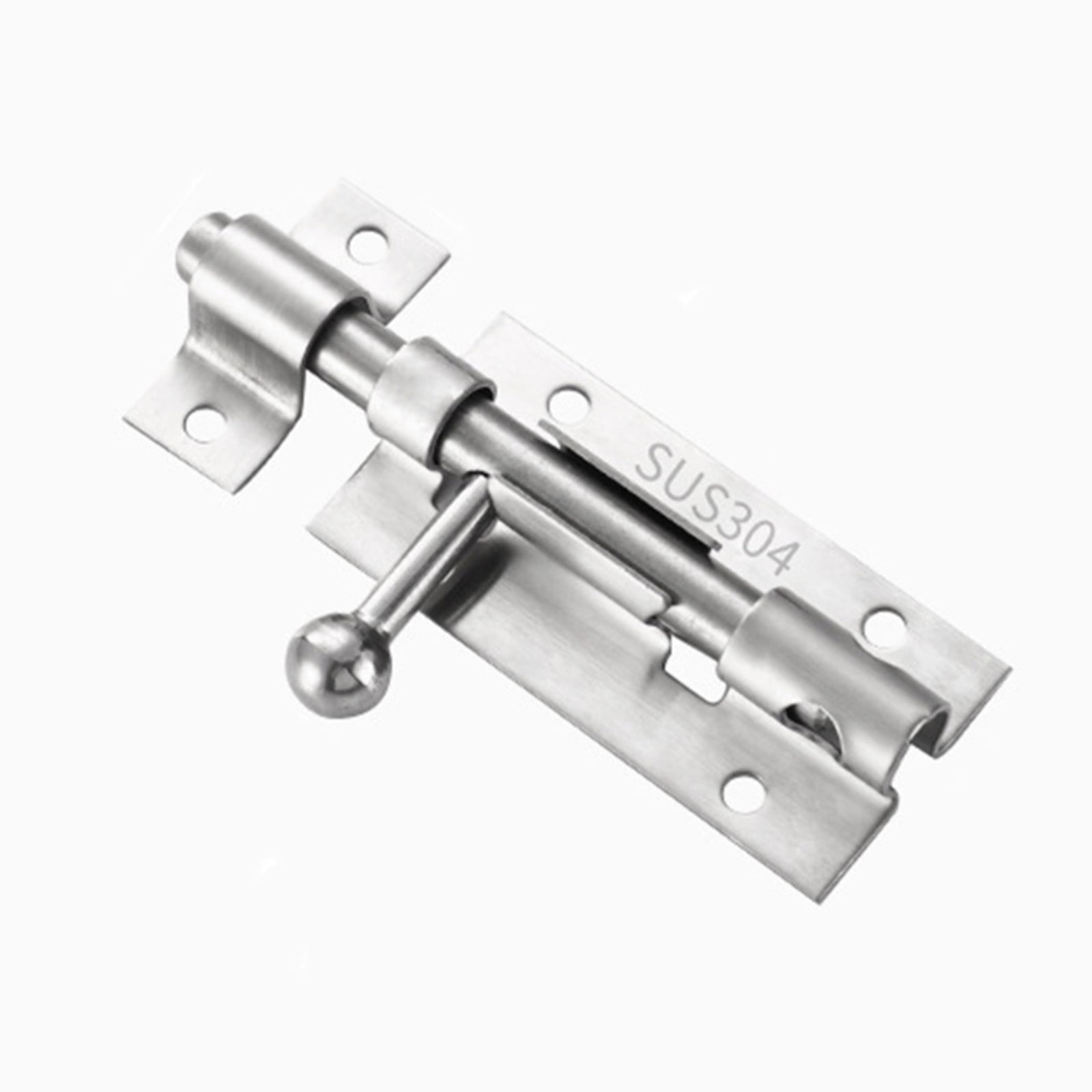 JilgTeok 4 Packs 304 Stainless Steel Barrel Door Slide Lock with Screws for Cabinets Fences Kennels Easy Installation