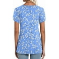 thumbnail image 3 of ANYJOIN Womens Summer Tunics Tops Short Sleeve Casual T-Shirts V Neck Lightweight Cute Blouse, 3 of 4