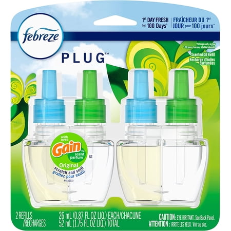 Gain Original 52mL - Plug In Air Freshener Refill, Odor Eliminator ...