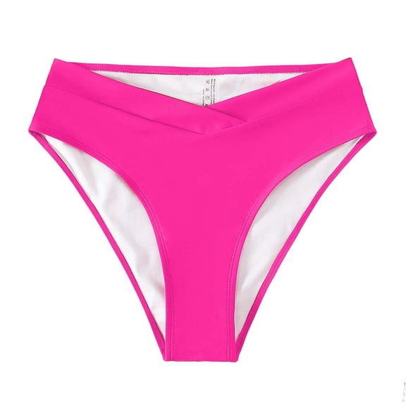 QTBIUQ Bikini Bottoms Women Swim Briefs Cross Front Swimwear Bottoms Beach Bikini Swim Bottoms for Pool Summer