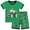 2# Green Tractor, variant on DDSOL Toddler Pajamas Boy Car Pjs Short Sleeves 2-Pieces Sleepwear Sets Cotton Gray 3T