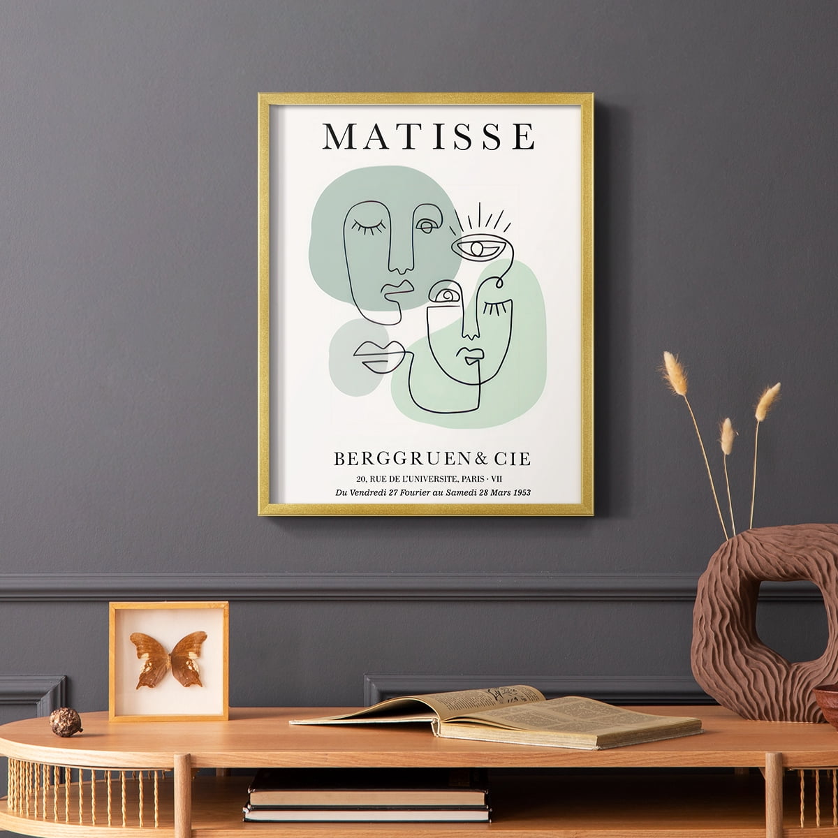 Matisse CLXXIX Framed Print in Gold Solid Wood 8 x 10 Framed Print