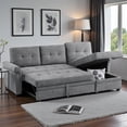 thumbnail image 2 of Cosmic Homes Canapé Sectionnel-Lit avec Méridienne de Rangement et Ports USB Gris, Divan-Lit pour Salon, 2 of 6