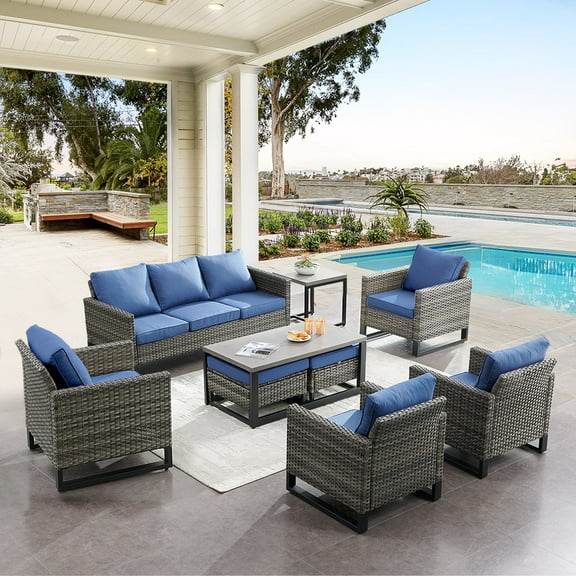 POCASSY 9 Piece Sofa Seating Group with Cushions
