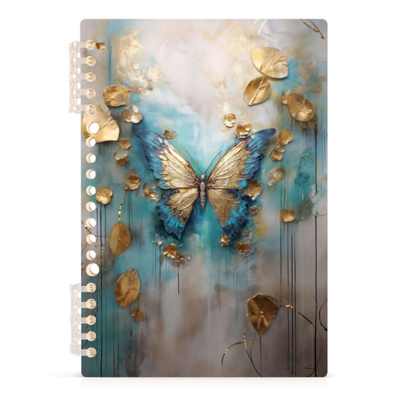 Butterfly with Golden Spiral Journal Notebook College Ruled Notebook 8.3" x 5.7" A5 Lined Thick Paper Page