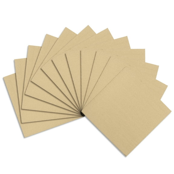 Unique Bargains 8" x 8" x 0.12" 3-Layer Corrugated Cardboard Pads Corrugated Paper Brown 12Pcs