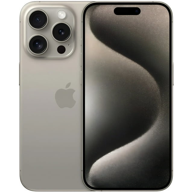 Refurbished Apple iPhone 15 Pro - 128GB – Natural Titanium – 48MP Triple Rear & 12MP Front Camera - Fully Unlocked Smartphone - Excellent Condition