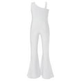 thumbnail image 4 of YEAHDOR Girls Shiny Rhinestone Full Body Ballet Dance Leotard Long Sleeve Gymnastics Jumpsuit Figure Skating Costume White 8, 4 of 7
