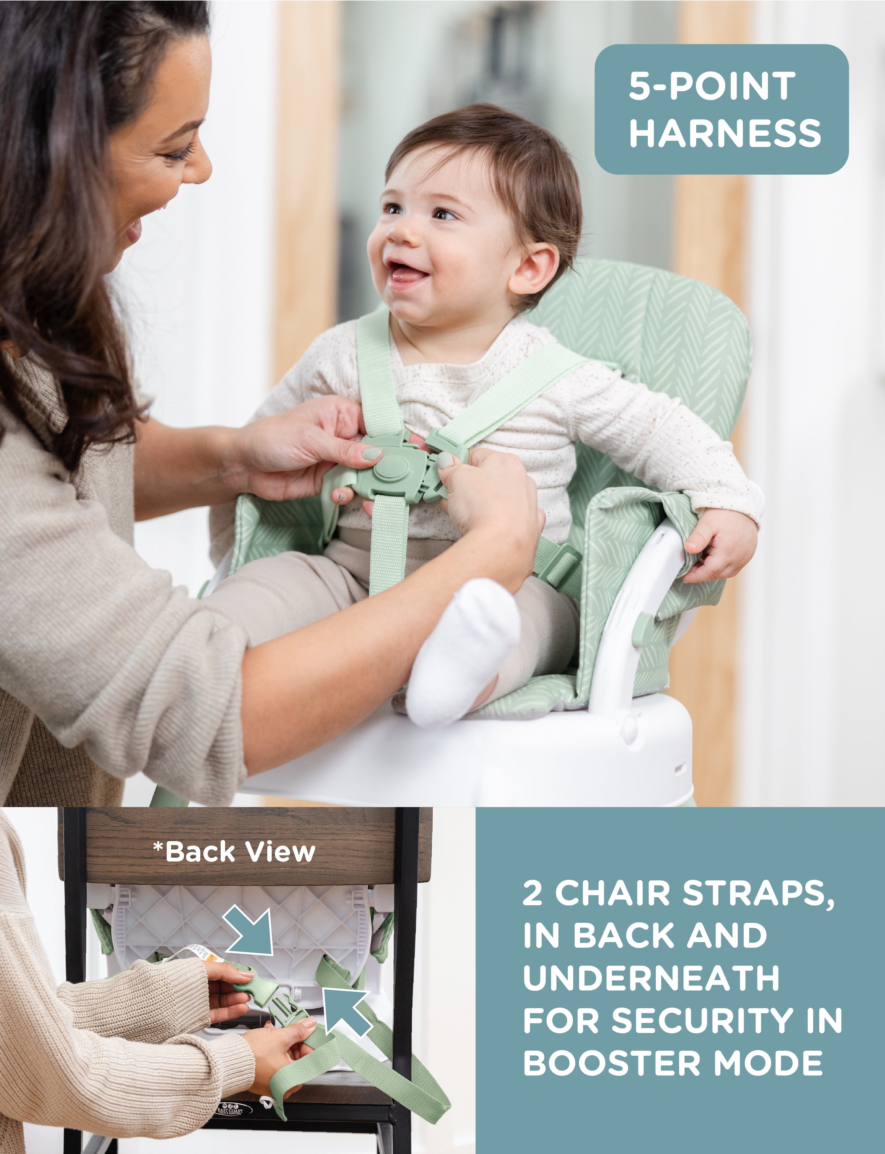 Baby Delight Ascent 3-in-1 Highchair, Green
