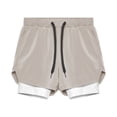thumbnail image 5 of Athletic Gym Shorts Men 2 in 1 Summer Elastic Waist Breathable Workout Running Shorts with Compression Liner Pockets, 5 of 5