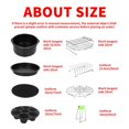 thumbnail image 3 of 12pcs Air Fryer Accessories Kit Deep Hot Air Fryer With 8 Inch Cake Barrel, 3 of 5