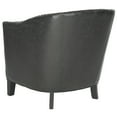 thumbnail image 6 of SAFAVIEH Evander Club Chair Brass Nail Head Antique Black, 6 of 7