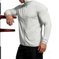 thumbnail image 6 of LEKWK Sun Shirts for Men Long Sleeve Hooded Zip Up Fishing Jacket Lightweight Quick Dry Athletic Tops Thumb Hole Slim Fit Gym Running Wear Gray XL, 6 of 6