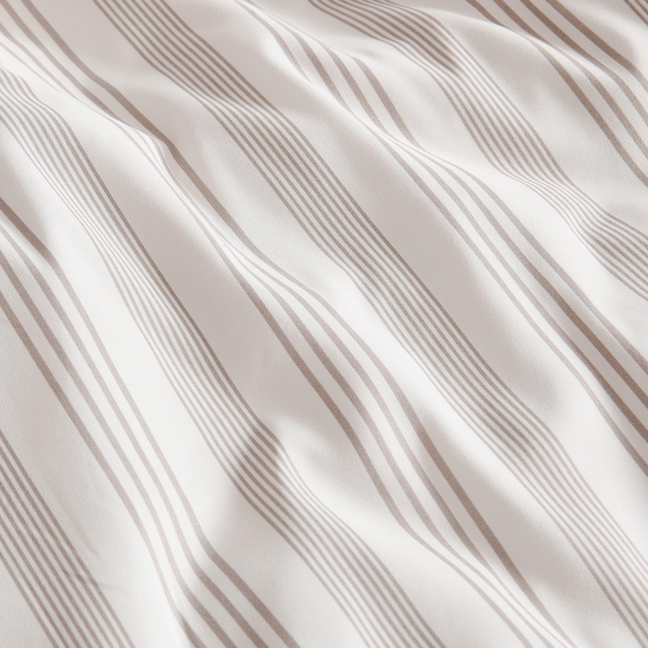 Coastal Living 4-Piece Grey Stripes Soft Brushed Microfiber Luxury Cooling Sheet Set, Queen