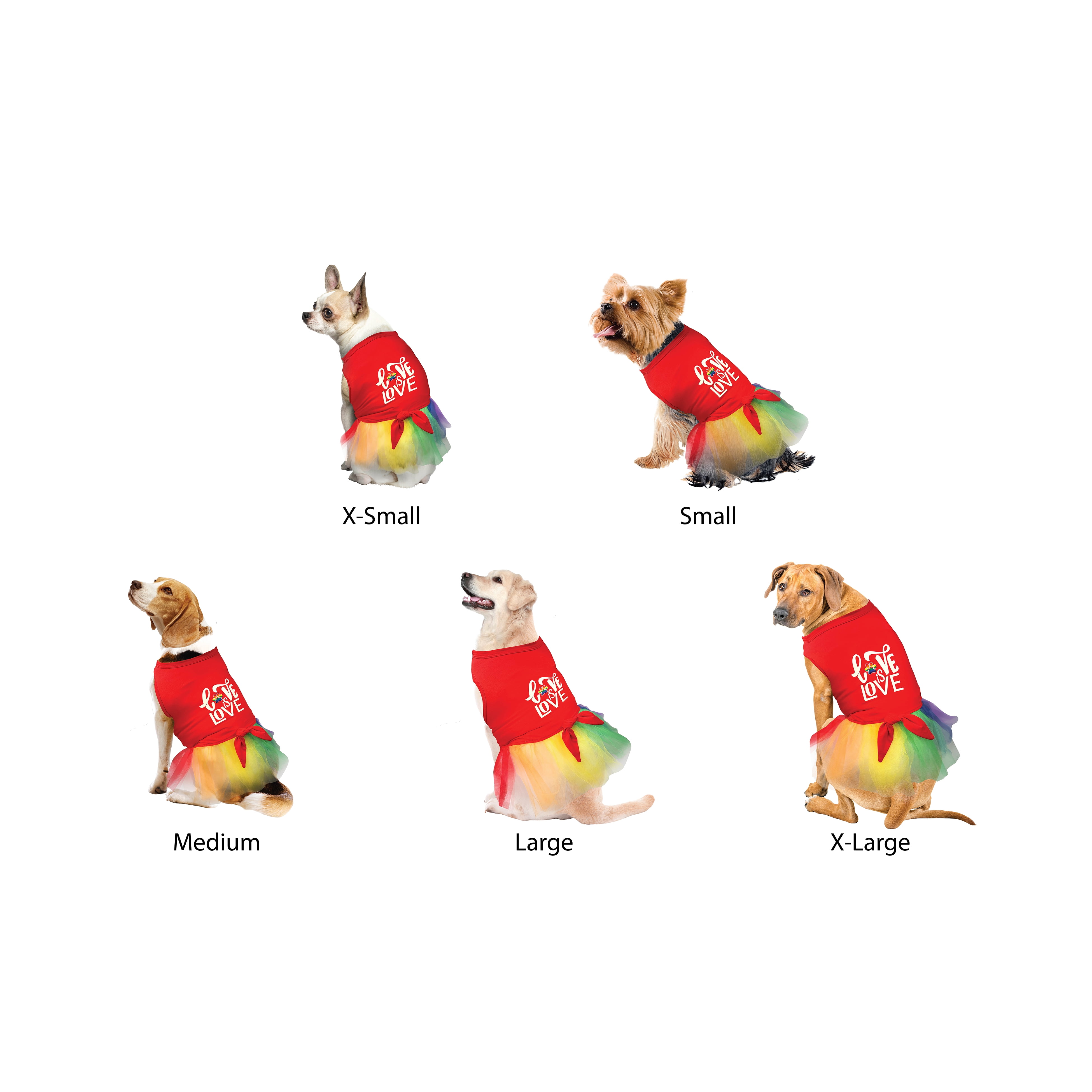 Best Furry Friends Dress for Dogs or Cats, Pride Love, Small