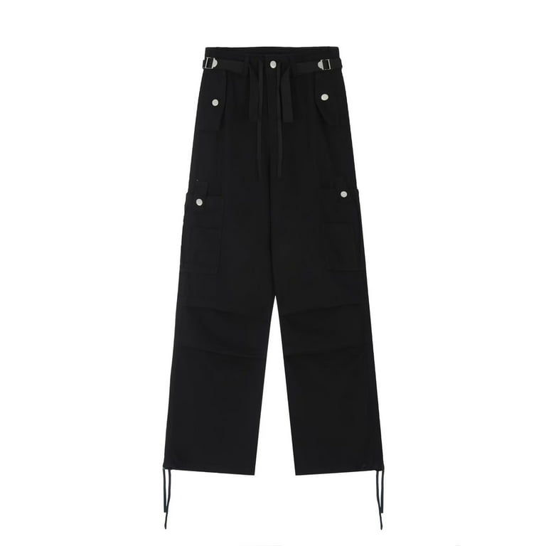 Womens Pants Trendy Hop Multi Pocket Retro High Street Style Cargo Pant 
