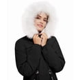 thumbnail image 2 of Winter Coats for Women Warm Fleece Long Back Jacket Thicken Parka with Hood Black XXL, 2 of 7