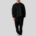 thumbnail image 2 of FAIWAD Men's Casual Workout Suit Long Sleeve Drop Shoulder Top and Jogger Pants Lightweight Loose Sweatsuit, 2 of 7