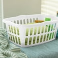 thumbnail image 6 of Sterilite Small 1.5 Bushel Rectangular Laundry Basket, Ideal for Basic Laundry Needs, 12 Pack Assorted, 6 White and 6 Mint, 6 of 11