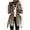 Khaki-02, variant on HTNBO Women's Faux Fur Cardigan Autumn Winter Coats Loose Fur Coat with Pockets Waisted Jacket Fuzzy Outerwear