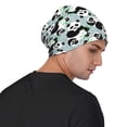 thumbnail image 4 of Xecao Panda And Eucalyptus Print Beanie Knitted Hat for Men Women, Winter Fashion Knit Cuffed Caps Unisex, 4 of 7