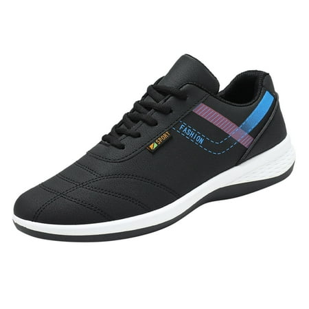 

Fsqjgq Shoes Men Casual High Tops Lace Up Sports Shoes for Men Shoes Fashion Casual Shoes for Walking Leather Shoes Slip On for Men Shoes Black 42