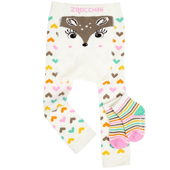 ZOOCCHINI Baby/Toddler Crawler Leggings & Socks Set - Fiona the Fawn