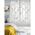 thumbnail image 3 of Sparrow Sheer Curtains 72 Inch Length 2 Panels Set, Spring Birds on The Branches Vintage Country Voile Window Treatment Rod Pocket Curtains Sheers Drapes for Bedroom/Living Room/Kitchen 52"x72"x2, 3 of 7