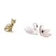 thumbnail image 5 of Estatua de cisne gato, figura decorativa, escultura animal, arte, artesanía, adorno para chimenea, esculturas de resina, adorno para pastel, figuras d, 5 of 8