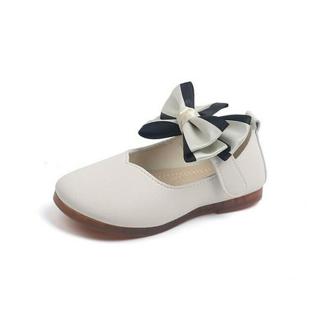 

DancePeanut Spring Kids Girls Elegant Bowtie Hook & Loop Casual Shoes Children Girls Breathable Flats Size 21-30