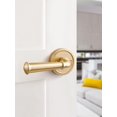 thumbnail image 3 of Tirador MRML para puerta de paso, aluminio dorado cepillado, 6,7 cm, rosa, 3 of 7