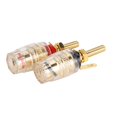 thumbnail image 3 of Conector tipo banana dorado conector tipo tuerca de poste Altavoz Detector de Oro adaptador de conector chapado en Puntero, 3 of 8