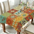 thumbnail image 4 of Coolnut Unbreakable Square Tablecloths with Dust and Wrinkle Resistance-60x60In, Mexican Talavera Wedding Kitchen Picnic Buffet Holiday Party House Decor, 4 of 7