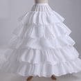 thumbnail image 4 of Enagua De Boda Con Cintura Elástica, Enaguas Para Fiesta, Color Blanco, 4 Aros SM SunniMix Enaguas Crinolina, 4 of 5