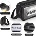 thumbnail image 3 of 4 Piezas Bolsa de Maquillaje de Viaje, Neceser de Aseo Impermeable para Mujer y Hombre, Cosmetiqueras Transparentes Portatil, Organizador de Cosmético para Artículos de Tocador Baño (Negro), 3 of 4