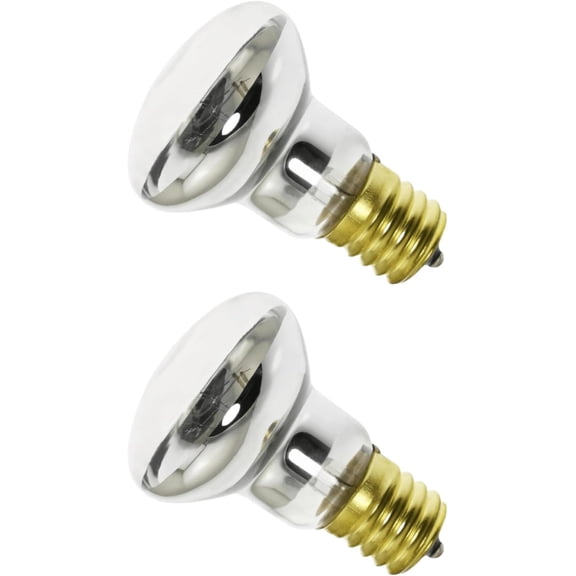 PLUHKN-2 Pack Lava Lamp Bulb R39 E17 25W Reflector Bulbs for Bedroom and Office 120v Lava Lamp Light Bulb Replacement