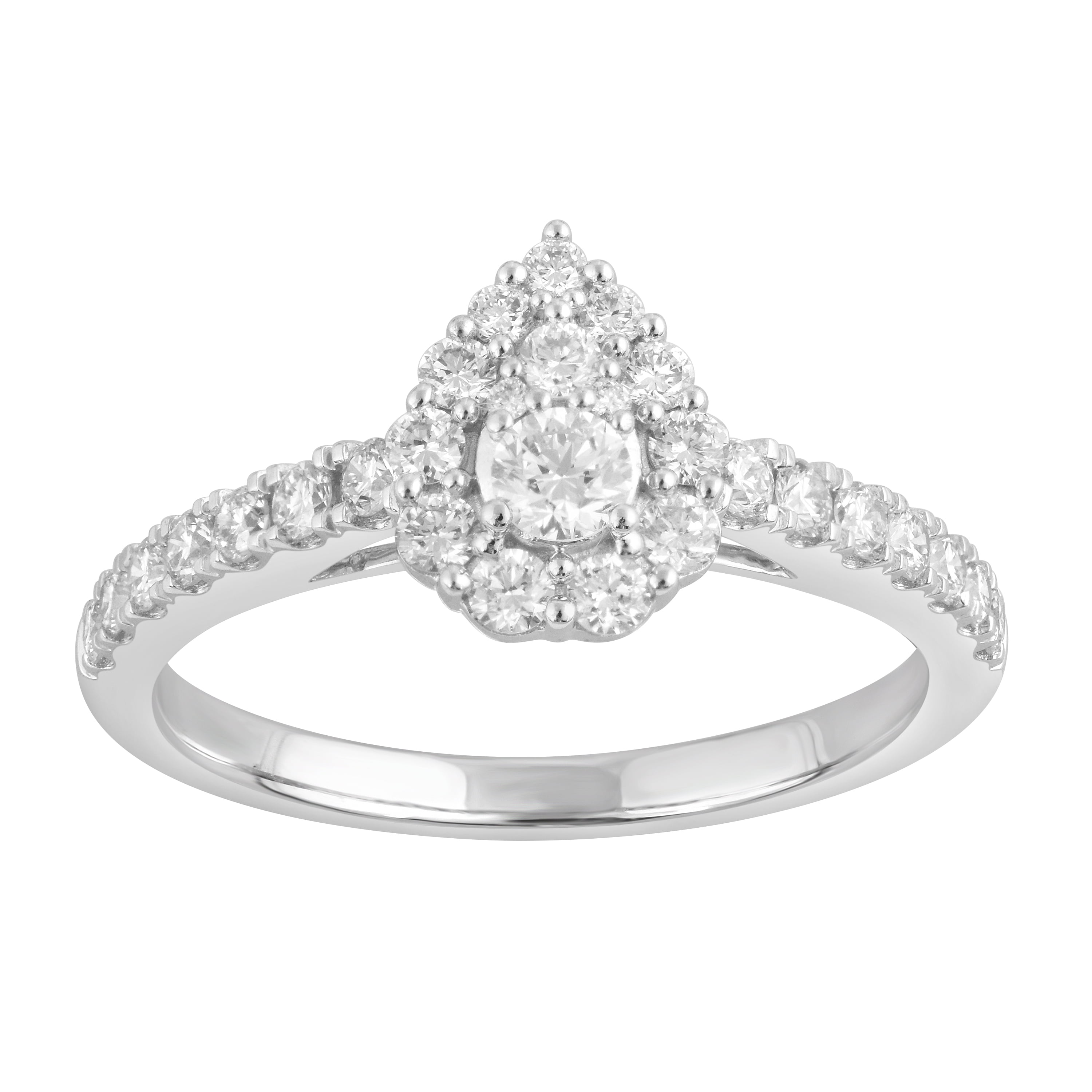Unique Moments 1 Ct Lab Grown Diamond Wedding Bridal Set in 10K White Gold for Women (J, SI-I1)