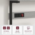 thumbnail image 3 of Distressed Grey Kitchen Baker's Rack with Power Outlet & Adjustable Shelves – Coffee Bar Station for Living Room, Dining & Entryway Storage (53.9" H), 3 of 7
