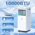 thumbnail image 2 of HOMCOM Climatiseur 10 000 BTU, Unité de Climatisation Silencieuse avec Télécommande, Blanc, 2 of 10