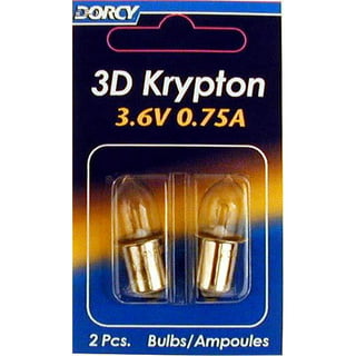 Honoson 3 Pieces Flashlight Bulb 55-Lumen 4.5 Volt Led Krypton Replacement  Bulb