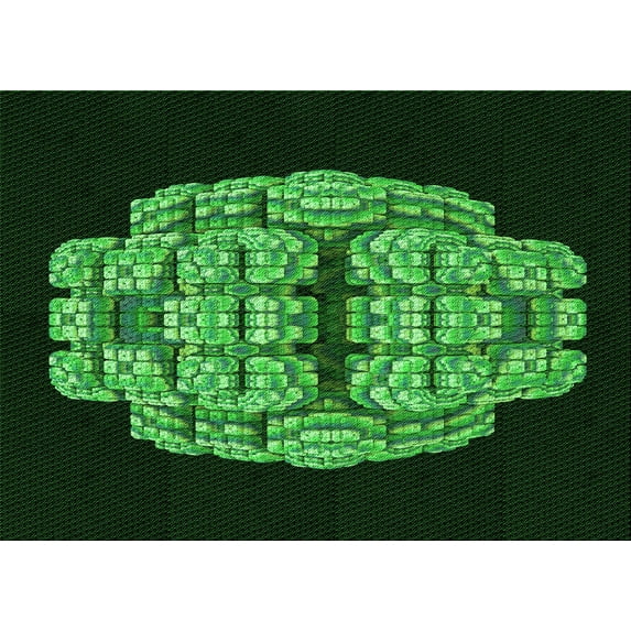 Ahgly Company Indoor Rectangle Patterned Night Black Area Rugs, 8' x 12'