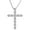 White, variant on Real 925 Sterling Silver 14K White Gold Finish Round Cut White Diamond Cross Pendant Necklace Christmas Gift for Women