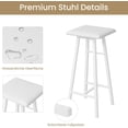 thumbnail image 3 of Kojooin 3-Piece Small Bar Table and Chairs Set with 3 Storage Shelves and Stools for 2, 3 of 8