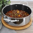 thumbnail image 5 of Oster Modessa 4.5 Quart Nonstick Triply Stainless Steel Dutch Oven with Honeycomb Design in Silver, 5 of 5