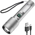 thumbnail image 1 of Rechargeable high-lumen flashlight, 5000 lumens super bright LED flashlight, tactical flashlight with Cob sidelight, waterproof, 1 of 5