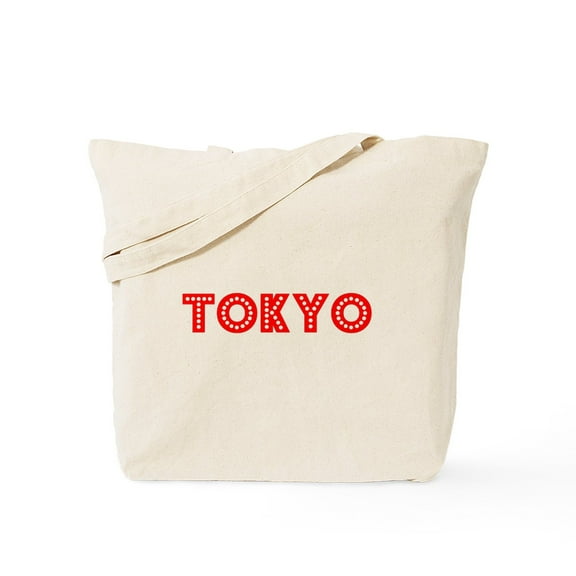 CafePress - Retro Tokyo (Red) Tote Bag - Unisex Canvas Tote Bag, Beige, 1-Piece