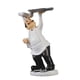 thumbnail image 1 of Bewildely French Chef Figurine Kitchen Ornaments Resin Cook Holding Tray Statue Decoración del hogar, 1 of 1